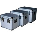 Vestil CASE-A Aluminum Storage Cases Set of Three Sizes CASE-A
